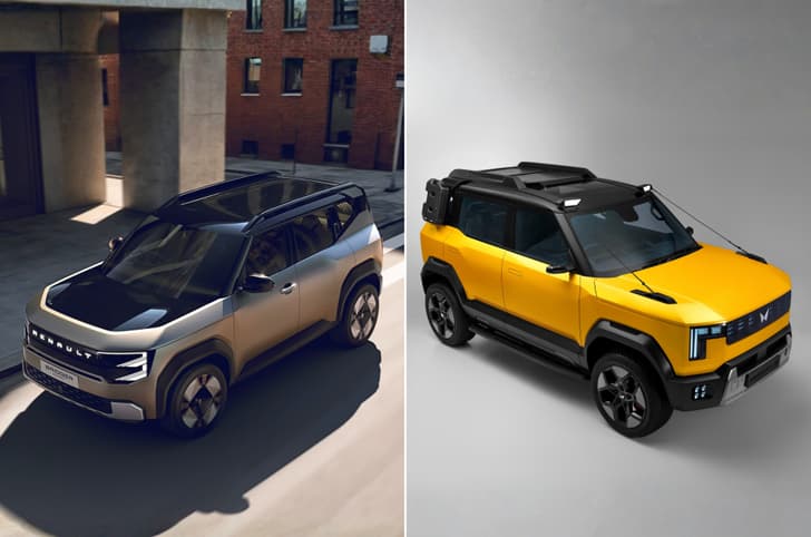 Renault Bridger and Mahindra Vision S top view