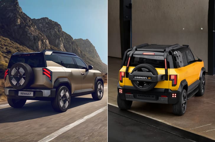 Renault Bridger and Mahindra Vision S rear quarter static