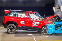 Tata Sierra frontal offset deformable barrier crash test