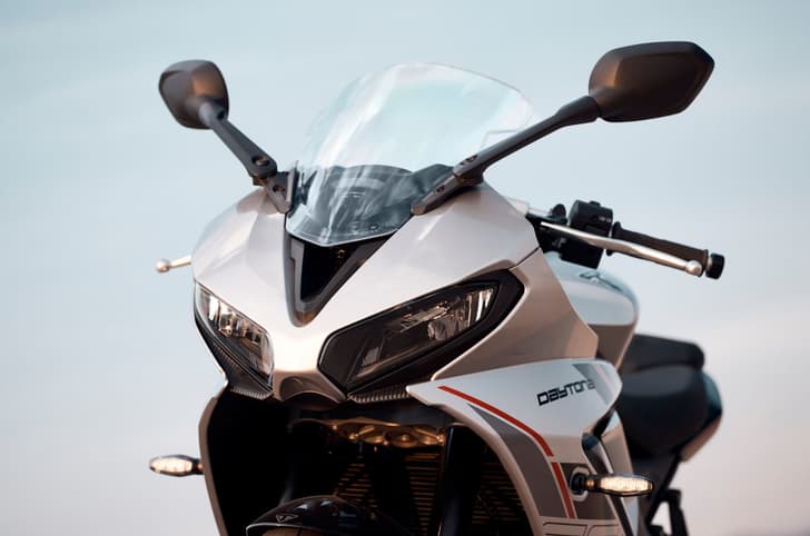 Triumph Daytona 660 headlight shot