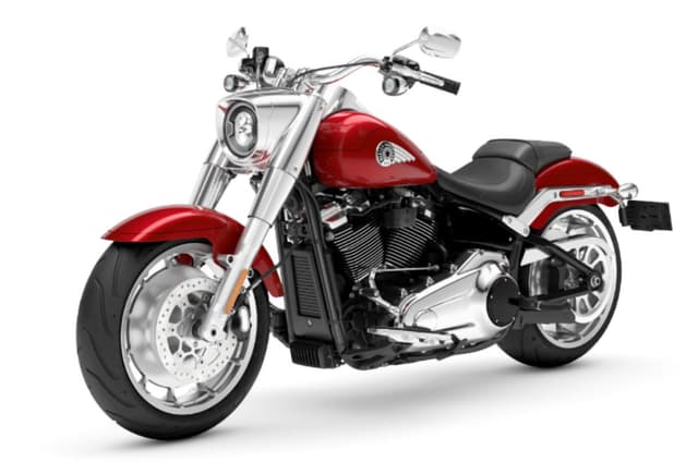 Harley Davidson Fatboy 117 left front three quarter