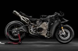Ducati Superleggera V4 Centenario side profile chassis shot 