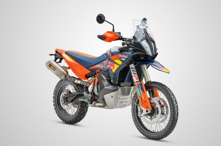 KTM 890 Adventure R Rally right side three quarter studio shot