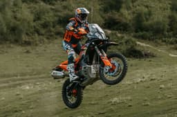 KTM 890 Adventure R Rally wheelie shot 