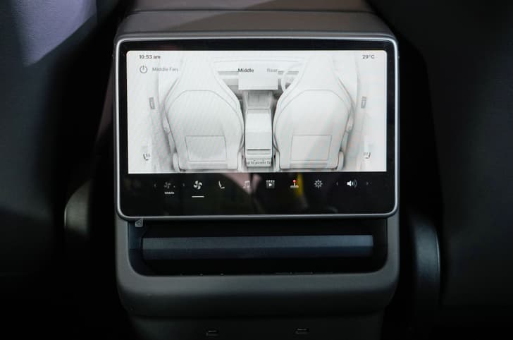 Tesla Model Y L second row screen