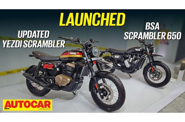 BSA Scrambler 650 and updated Yezdi Scrambler walkaround video