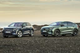 Audi Q4 e-tron SUV and Sportback front quarter static