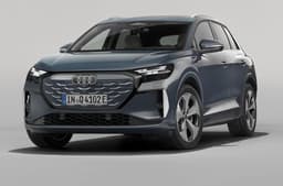 Audi Q4 e-tron SUV facelift front quarter static