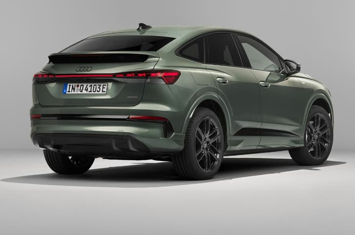 Audi Q4 e-tron Sportback facelift rear quarter static