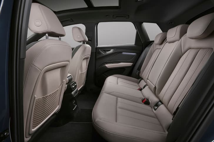 Audi Q4 e-tron SUV and Sportback rear seats