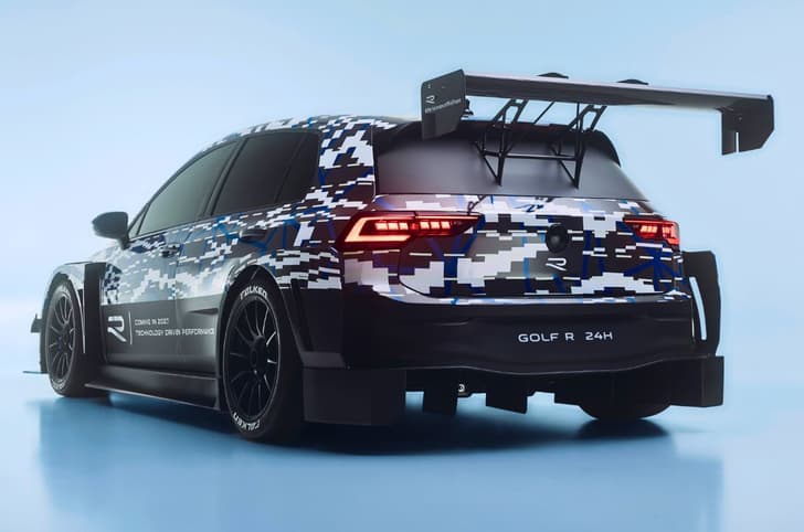 Volkswagen Golf R 24H show car rear quarter static