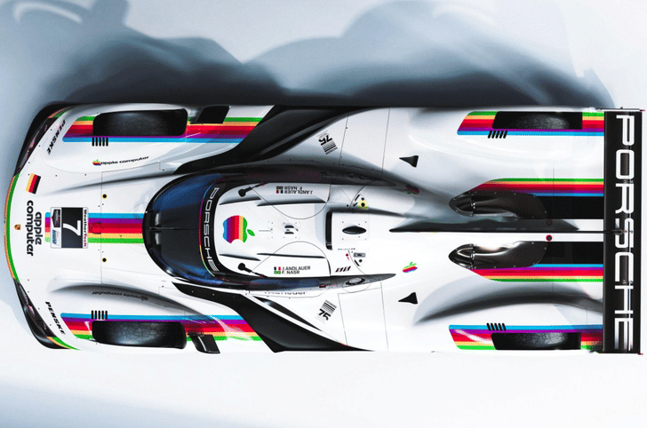 Porsche 963 Apple Computer-inspired livery