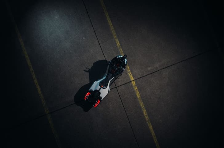 BMW Motorrad Vision K18 top view shot.