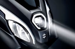 Suzuki Burgman 15 front fascia and headlight shot