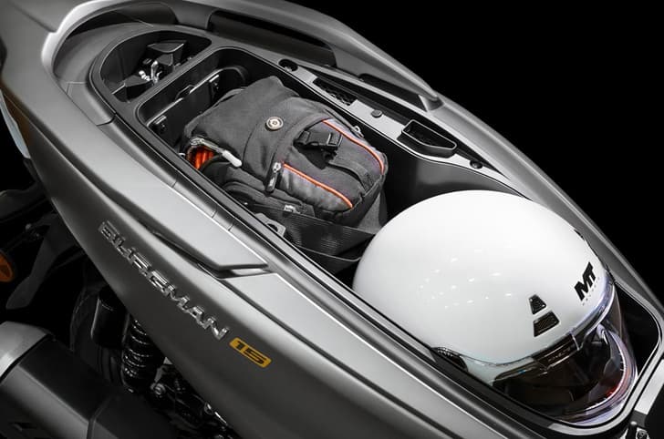 Suzuki Burgman 15 underseat storage shot