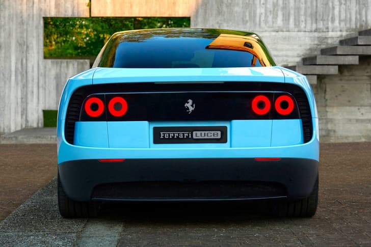 ferrari luce ev in garden