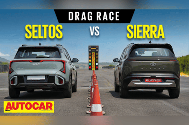 Kia Seltos vs Tata Sierra turbo-petrol SUVs drag race video