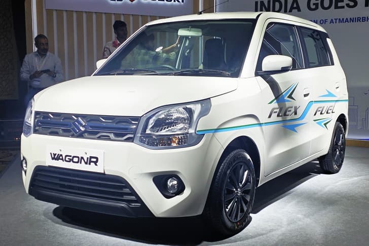 maruti wagon r flex fuel on stage