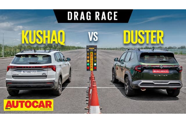 Skoda Kushaq vs Renault Duster drag race video