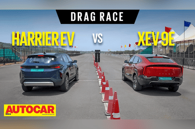 Tata Harrier EV vs Mahindra XEV 9e drag race video