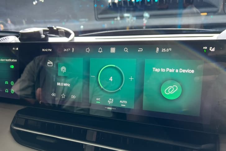 Tata Sierra EV infotainment system