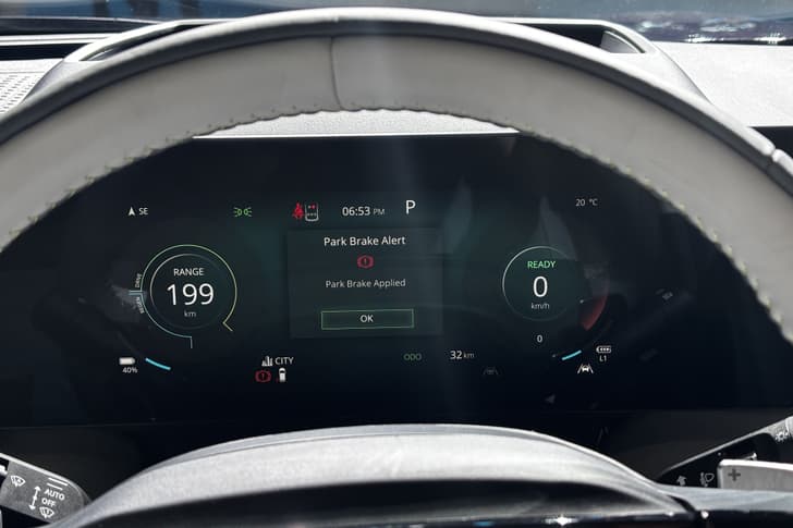 Tata Sierra EV digital driver's display.