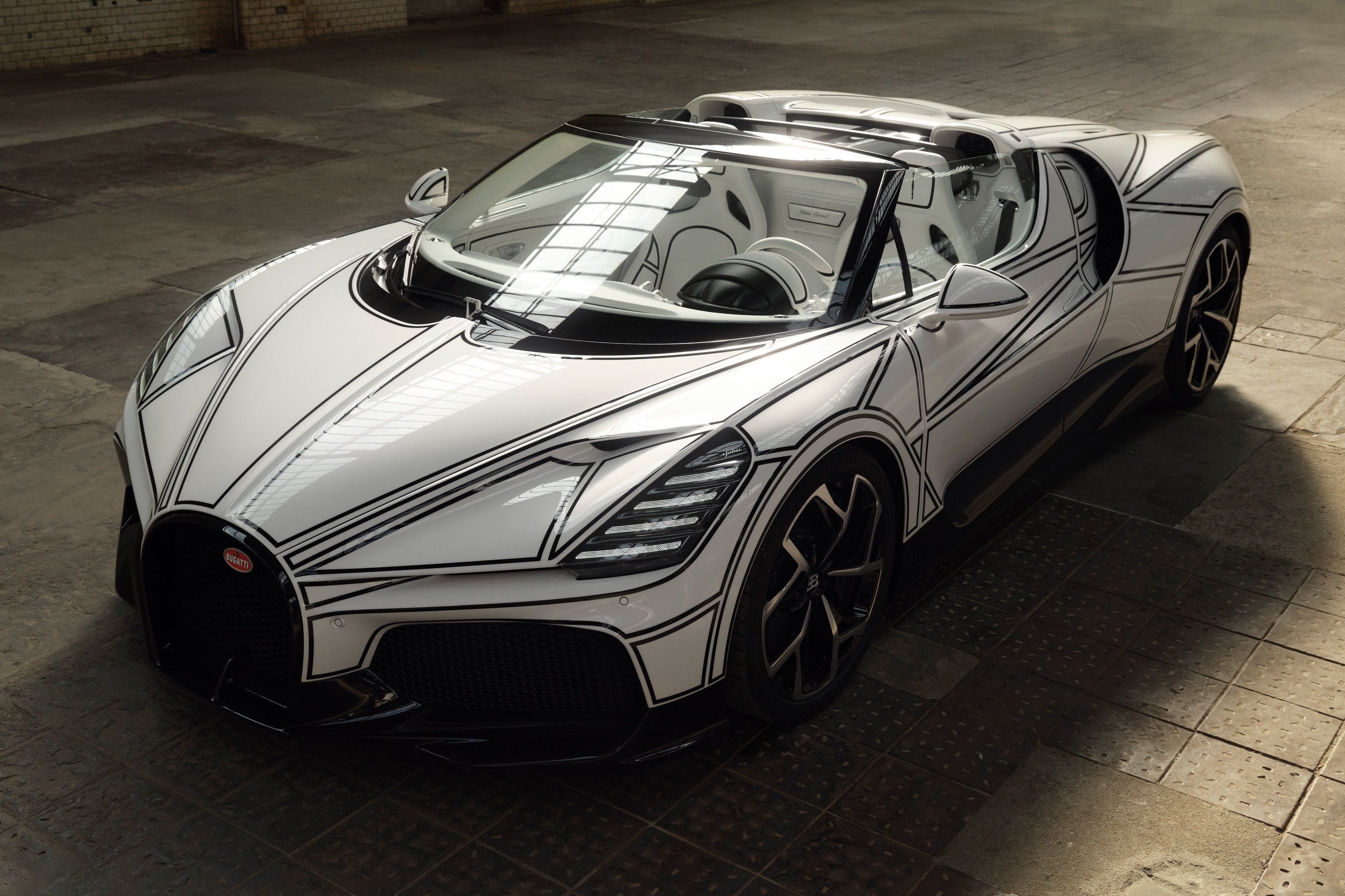 Bugatti Mistral Blanc Eternel front quarter static