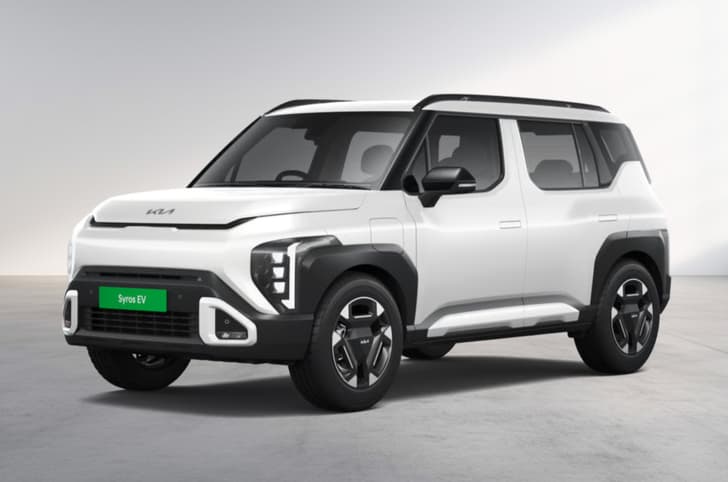 Kia Syros EV's Glacier White Pearl colour.