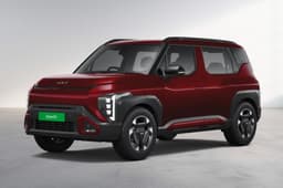 Kia Syros EV's Magma Red colour.