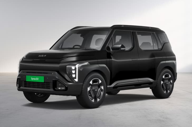Kia Syros EV's Aurora Black colour.