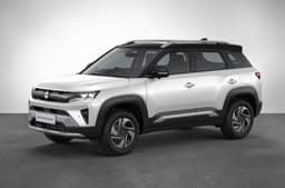 2026 Maruti Brezza Pearl Arctic White with Bluish Black Roof. 