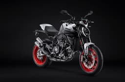 Ducati Monster V2 front three quarter white