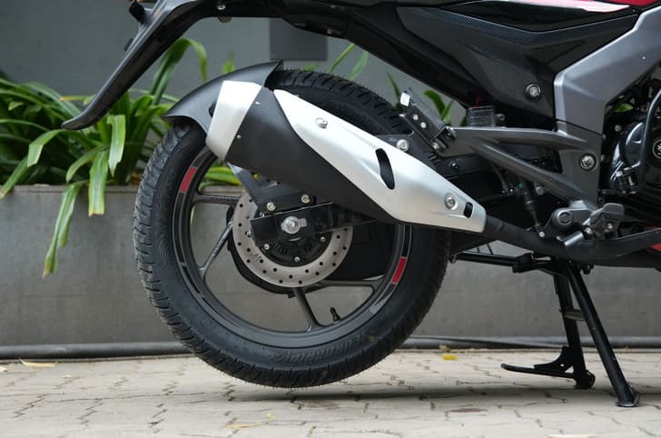 Bajaj Pulsar 150 rear wheel and swingarm