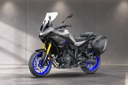 Inside render showing the Yamaha Tracer 7 in Icon Performance colour.