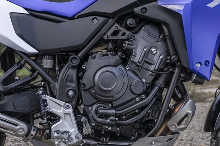 Detailed image of the 688cc parallel-twin engine