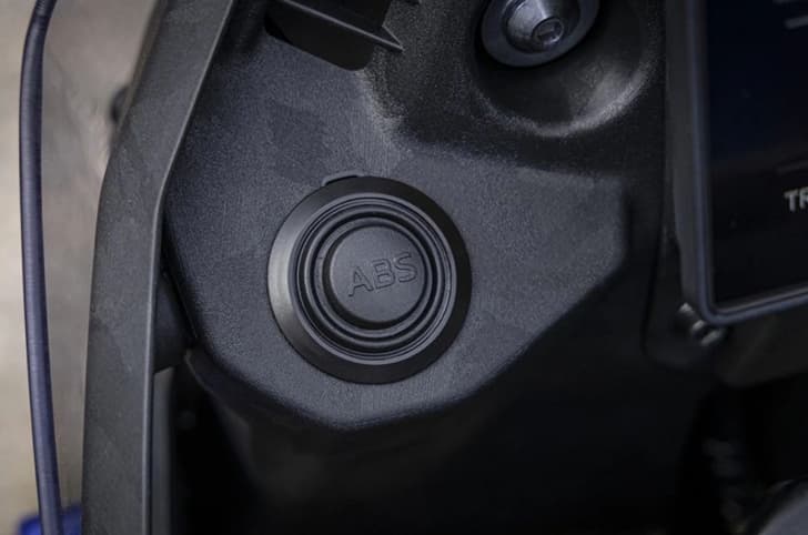 Detailed shot of the switchable ABS button