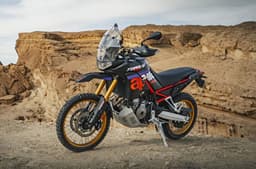 An outdoor shot of the front left quarter of the Tuareg Rally