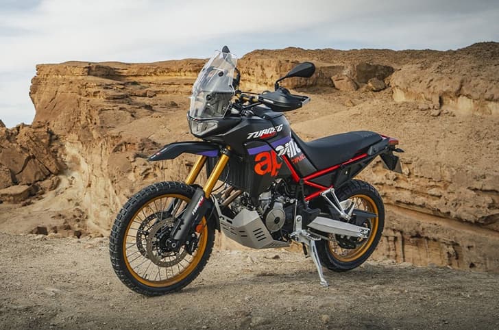 An outdoor shot of the front left quarter of the Tuareg Rally