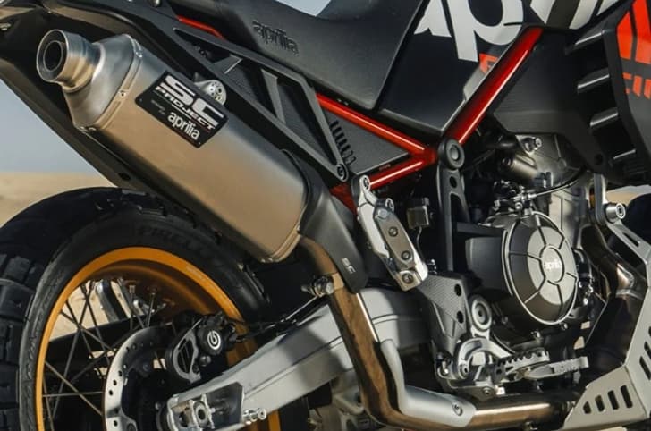 An outdoor closeup shot of the Titanium exhaust system