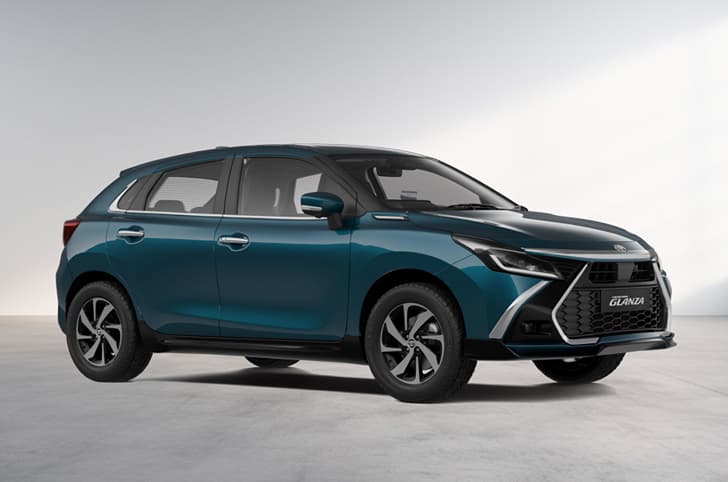 2026 Toyota Glanza Facelift in Digital Teal Green