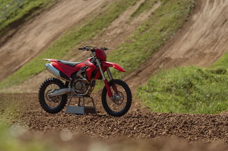 Ducati Desmo450 MX front right quarter