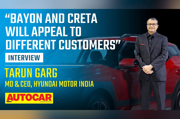 Tarun Garg on Hyundai Bayon's differentiation from Creta and more Tarun Garg on Hyundai Bayon's differentiation from Creta and more