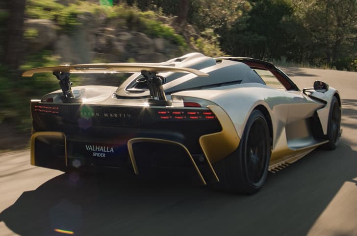 Aston Martin Valhalla Spider rear quarter tracking