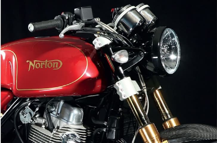Norton Commando headlight and tank