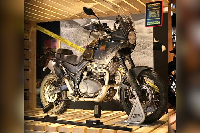 Royal Enfield Himalayan 750: everything we know so far Royal Enfield Himalayan 750 front right side static at EICMA 2025