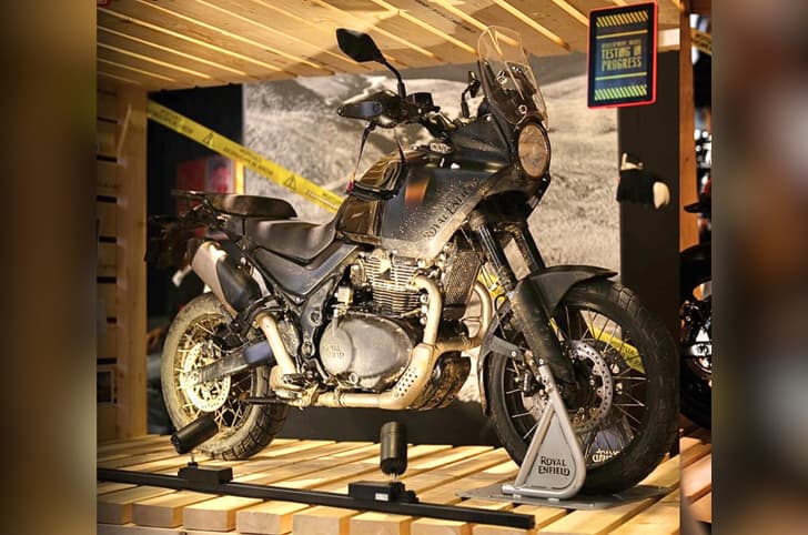 Royal Enfield Himalayan 750 front right side static at EICMA 2025