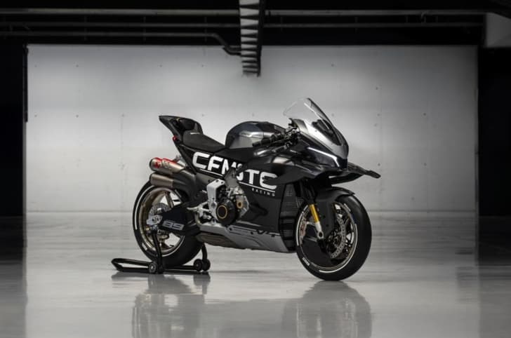 CFMoto V4 SR-RR static side shot