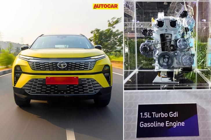 Tata Safari with 1.5 turbo petrol engine collage 