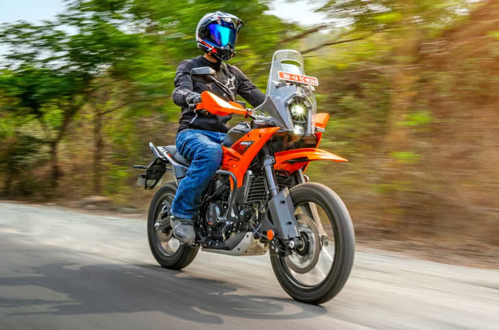 Rider cruising on the 390 Adventure X
