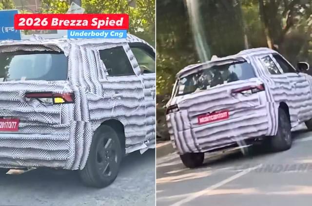 Maruti Brezza facelift spotted testing for the first time